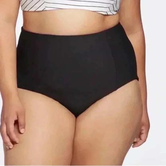 CALIA Pure Black Women's Power Sculpt High Rise Swim Bottom Full Coverage 3X NWT - Picture 1 of 7